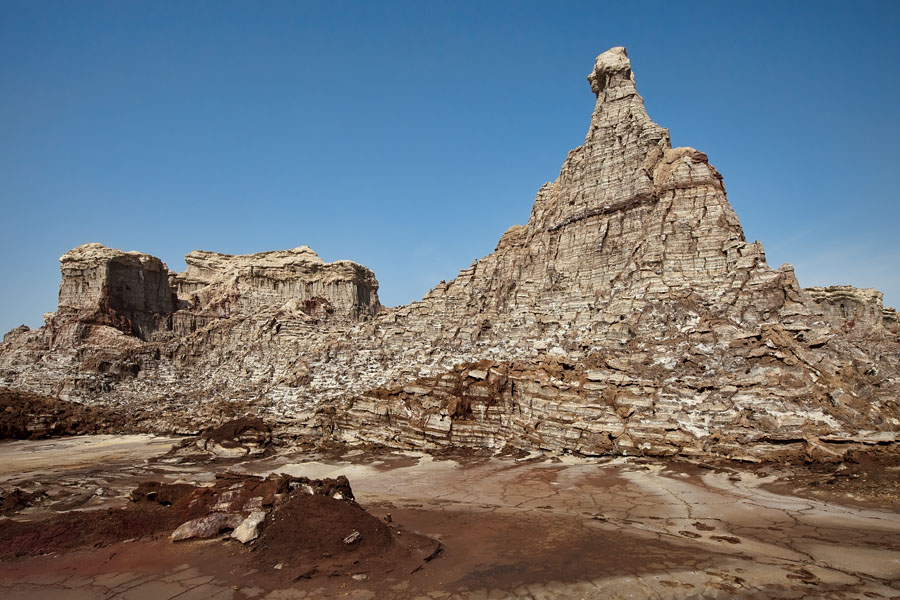  Salt mountains at the Dallol Depression, also called Danakil Depression   Ethiopia